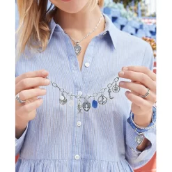 Anchor And Soul Charm Bracelet -Fashion Accessories anchor and soul charm bracelet silver blue 2 d97e70c2 aea6 4940 932e 22fb4905ef65