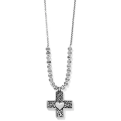 Carlotta Heart Cross Necklace