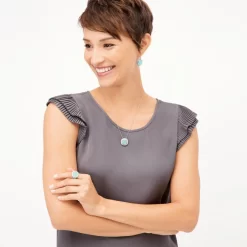 Color Clique Gem Scroll Ring Set -Fashion Accessories color clique gem scroll ring set silver amozonite 2 3627f4f9 9da1 4456 a3d4 4e10b4ed9c04