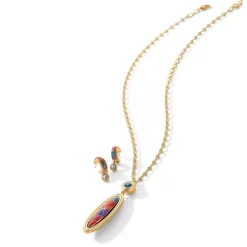 Colormix Jewel Mid Necklace -Fashion Accessories colormix jewel mid necklace gold multi 4