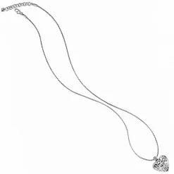 Contempo Heart Badge Clip Necklace -Fashion Accessories contempo heart badge clip necklace silver 2 1c7fc7f1 d6b3 4918 bf00 52073230fef1