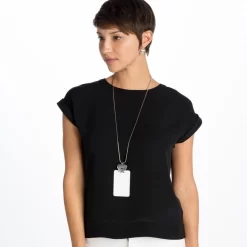 Contempo Heart Badge Clip Necklace -Fashion Accessories contempo heart badge clip necklace silver 3 64059fb4 e9f7 4149 a22a 5e3cc7d7983f