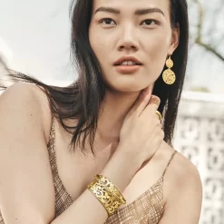 Contempo Wide Cuff Bracelet -Fashion Accessories contempo wide cuff bracelet gold 4