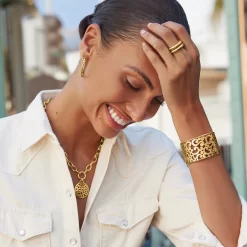 Contempo Wide Cuff Bracelet -Fashion Accessories contempo wide cuff bracelet gold 6