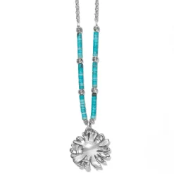 Fashion Accessories -Fashion Accessories daisy dee turquoise necklace silver turquoise 1