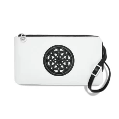 Ferrara Duet Zip Pouch -Fashion Accessories ferrara duet zip pouch black white 0