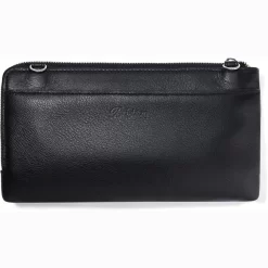 Ferrara Duet Zip Pouch -Fashion Accessories ferrara duet zip pouch black white 2