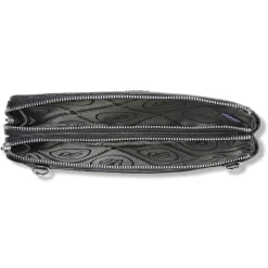 Ferrara Duet Zip Pouch -Fashion Accessories ferrara duet zip pouch black 1