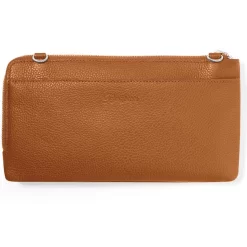 Ferrara Duet Zip Pouch -Fashion Accessories ferrara duet zip pouch brown white 2