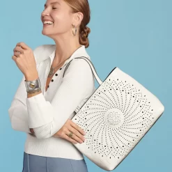 Fiora Large Tote -Fashion Accessories fiora large tote white 4