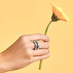 Inner Circle Double Ring -Fashion Accessories inner circle double ring silver 3