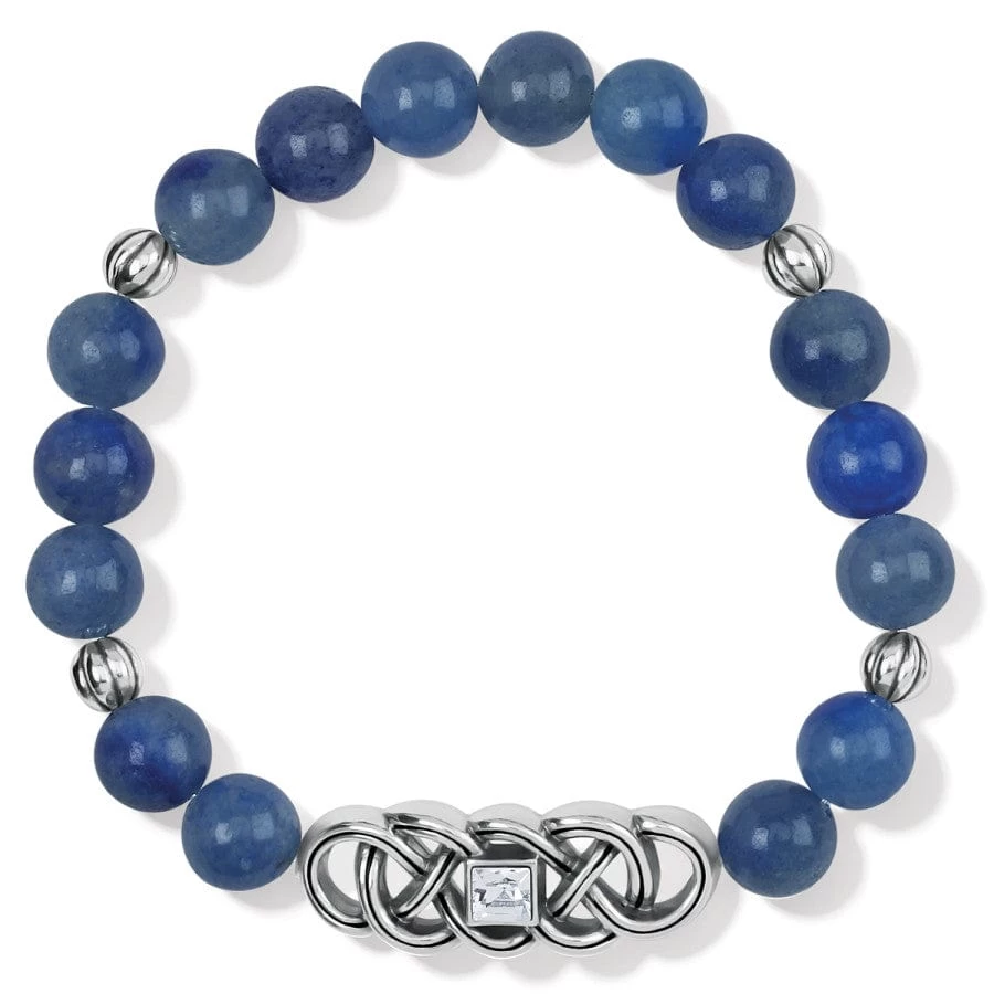 Interlok Lustre Blue Quartz Stretch Bracelet 1 Interlok Lustre Blue Quartz Stretch Bracelet