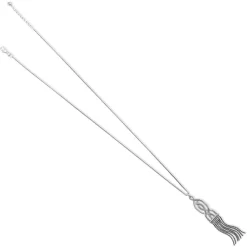 Intertwine Fringe Convertible Necklace -Fashion Accessories intertwine fringe convertible necklace silver 2 8f207edd 4a83 4048 92af 7eca4f94f24c