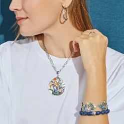 Iris Bloom Convertible Necklace -Fashion Accessories iris bloom convertible necklace silver multi 3 92589b0c 1e49 4d1b 8d86 b7f683d95c6d