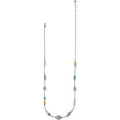 La Farfalla Long Necklace -Fashion Accessories la farfalla long necklace silver multi 2