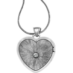 Loving Heart Convertible Locket Necklace -Fashion Accessories loving heart convertible locket necklace silver red 2 bd4600d1 c4ec 4bda 93c6 82b7dea8da35