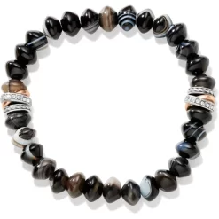 Neptune's Rings Banded Agate Stretch Bracelet