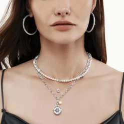 Neve Necklace -Fashion Accessories neve necklace silver pearl 3