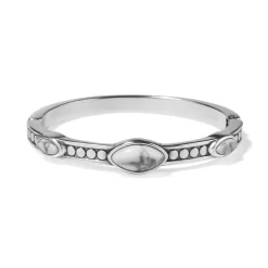 Fashion Accessories 24 Pebble Dot Dream Howlite Hinged Bangle