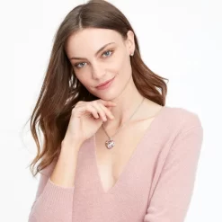 Shimmer Heart Mini Post Earrings -Fashion Accessories shimmer heart mini post earrings silver 4