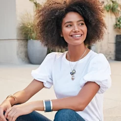 Simply Charming Giving Heart Necklace -Fashion Accessories simply charming giving heart necklace gold blue 3 4654fdc2 5f21 478e b50c 783257105db5