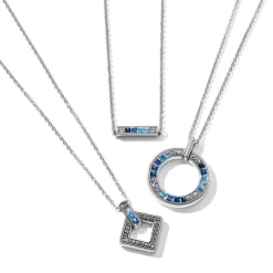 Spectrum Light Bar Necklace -Fashion Accessories spectrum light bar necklace silver blues 2