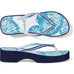 Surf Wedge Flip Flops -Fashion Accessories surf wedge flip flops blue 2 5220d480 1fe0 4d98 b112 883c2cb236a6