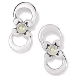 Taos Pearl Cross Post Drop Earrings