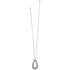 Telluride Peak Open Teardrop Necklace -Fashion Accessories telluride peak open teardrop necklace silver 2