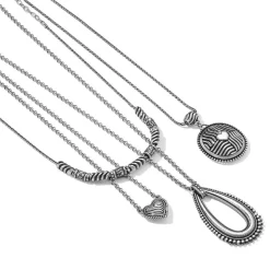 Telluride Peak Open Teardrop Necklace -Fashion Accessories telluride peak open teardrop necklace silver 3