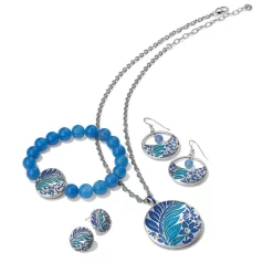 Terra Necklace -Fashion Accessories terra necklace silver blues 4