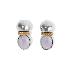 Venus Post Drop Earrings -Fashion Accessories venus post drop earrings gold lilac 0
